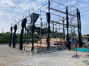 現場レポ！「完成＆構造見学会」のお家『建前編』